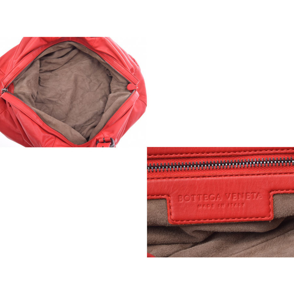 Bottega Veneta Boston Bag Red Lambskin - Picture 9 of 11